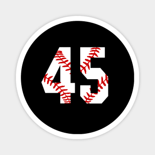 Baseball Number 45 #45 Baseball Shirt Jersey Favorite Player Biggest Fan Magnet